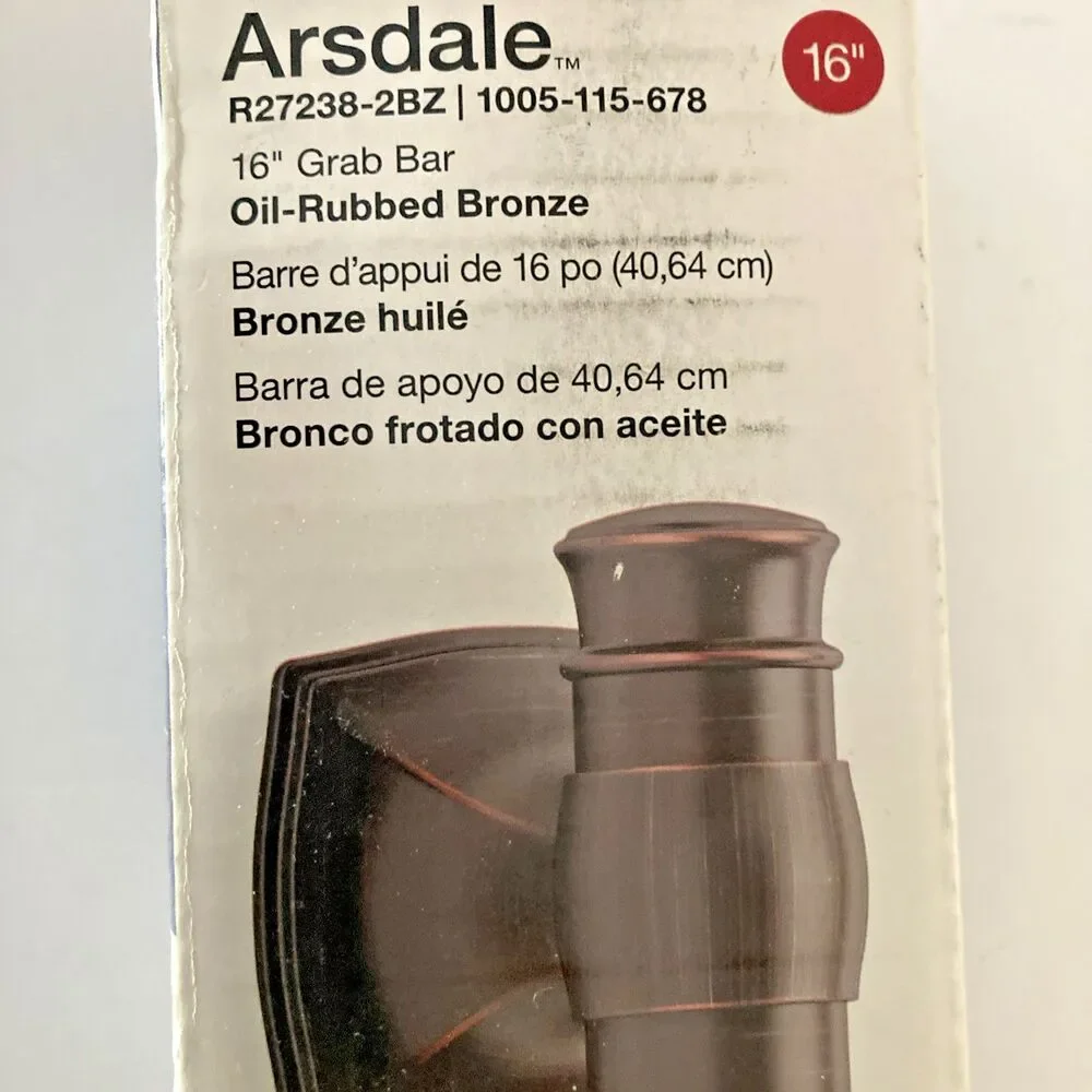 Kohler R27238-2BZ Arsdale 16” Grab Bar - Oil Rubbed Bronze Hand Rail Assist